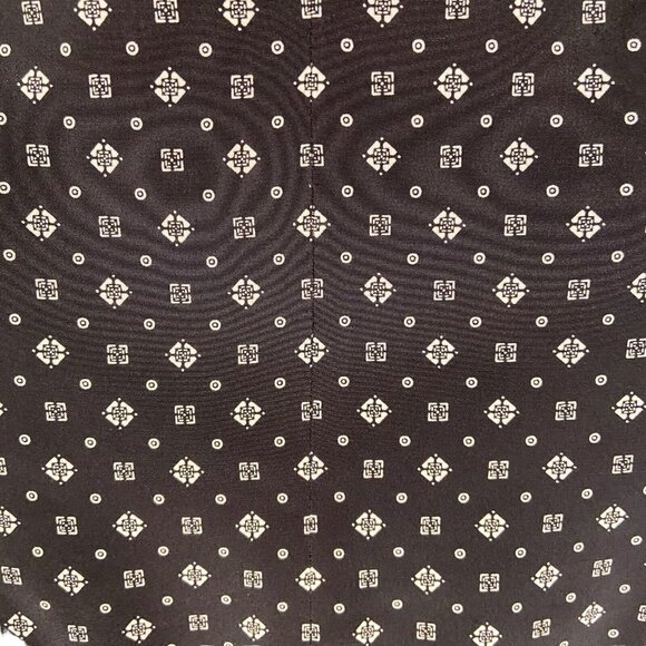 Technology Art Dress Large A line Short Geometric Black Cream Sleeveless Career - Picture 7 of 8